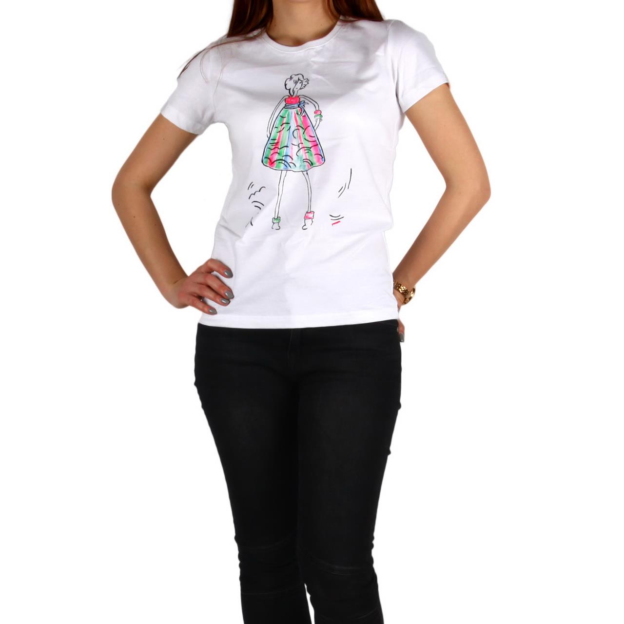 Poza Tricou La baza gatului, Alb, Maneca scurta, Cu imprimeu - 1002L [1]