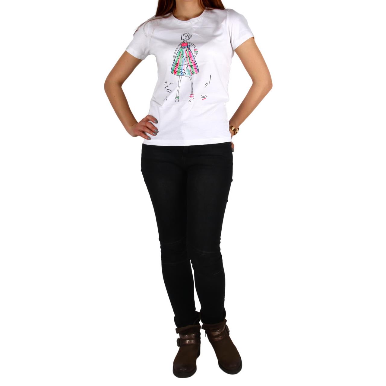 Poza Tricou La baza gatului, Alb, Maneca scurta, Cu imprimeu - 1002L [2]