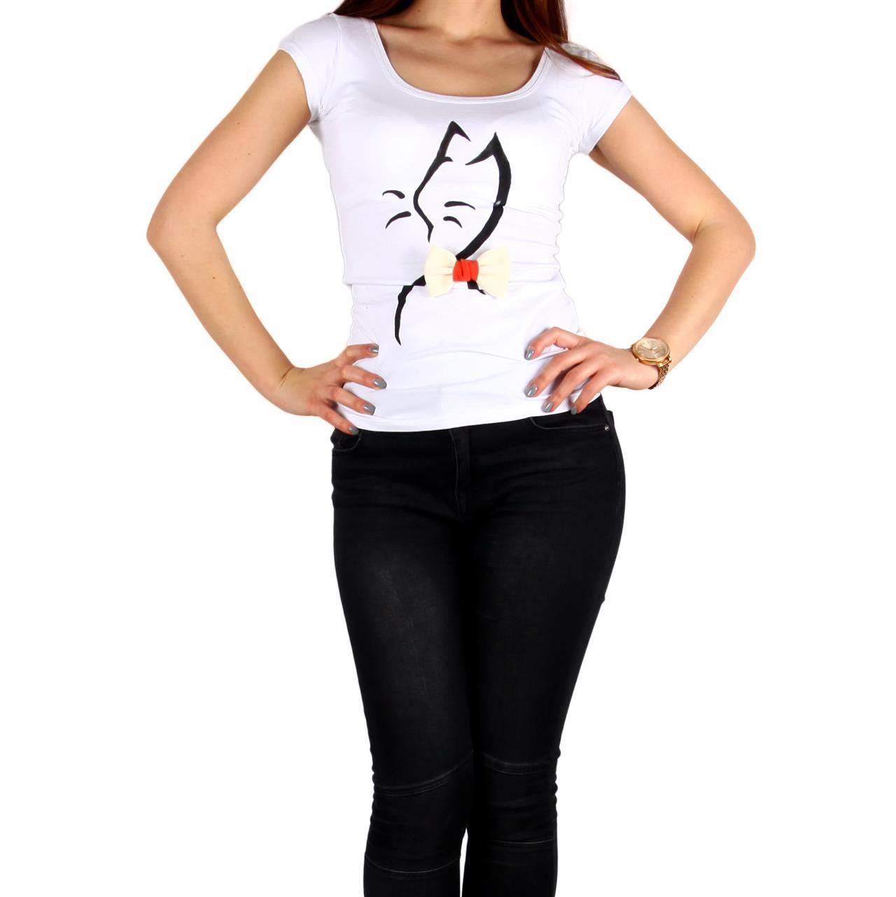 Poza Tricou Cu imprimeu, Alb, Maneca scurta, Cu imprimeu - 1002N [1]