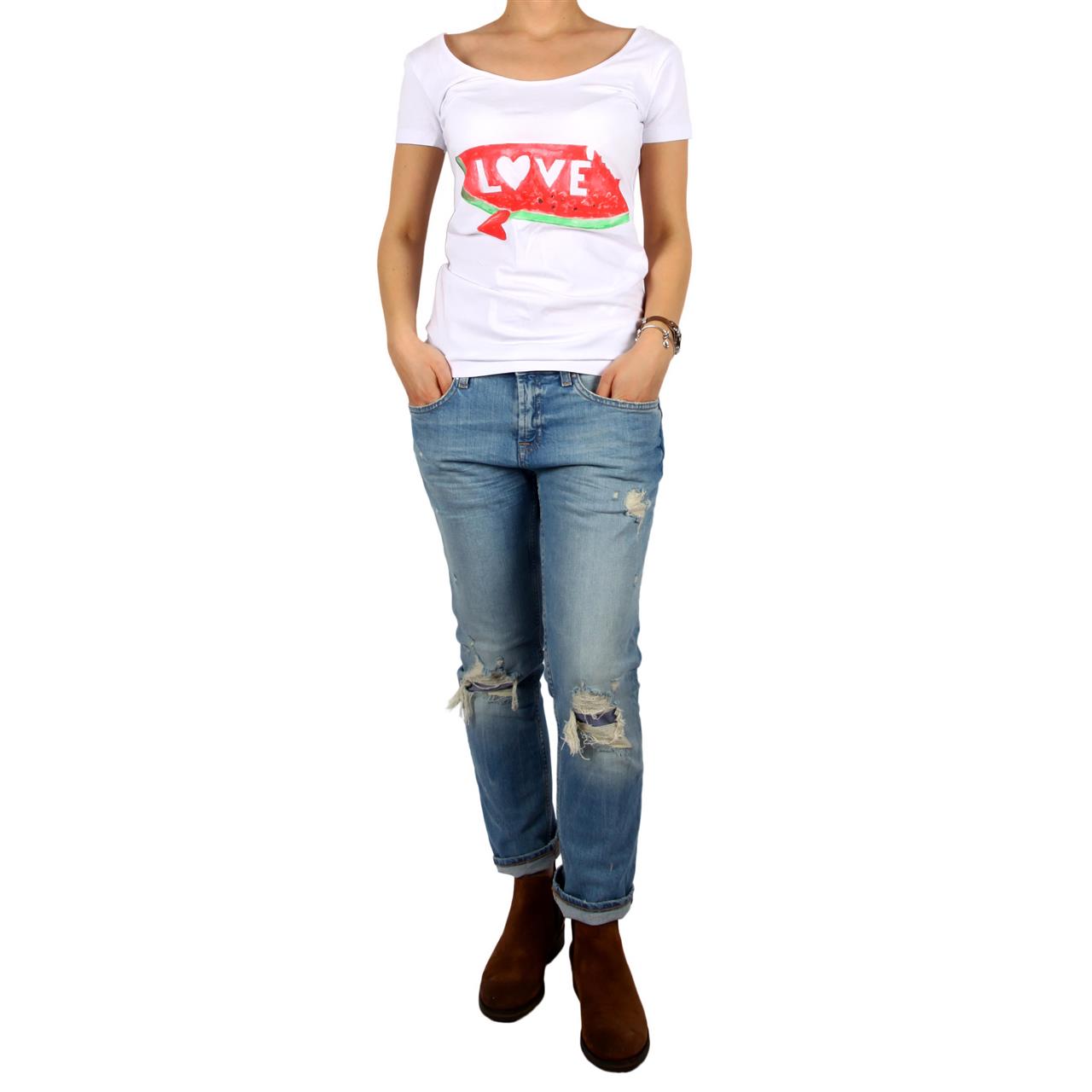 Poza Tricou Cu imprimeu, Alb, Maneca scurta, Cu imprimeu - 1003C [3]