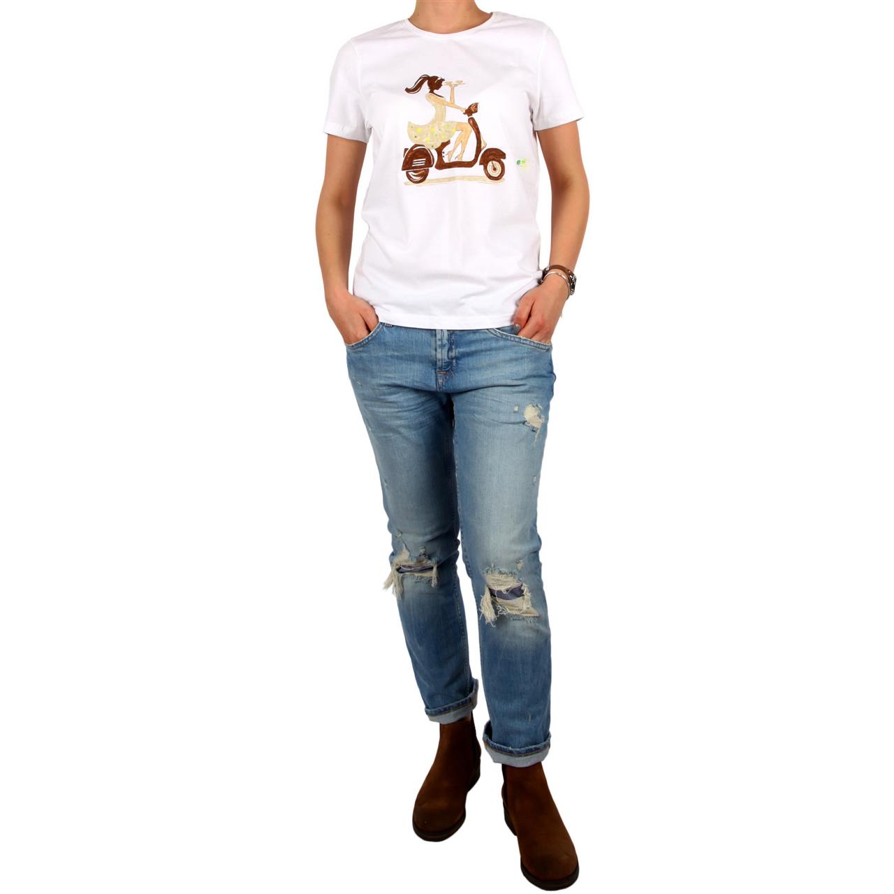Poza Tricou La baza gatului, Alb, Maneca scurta, Cu imprimeu - 1003G [2]