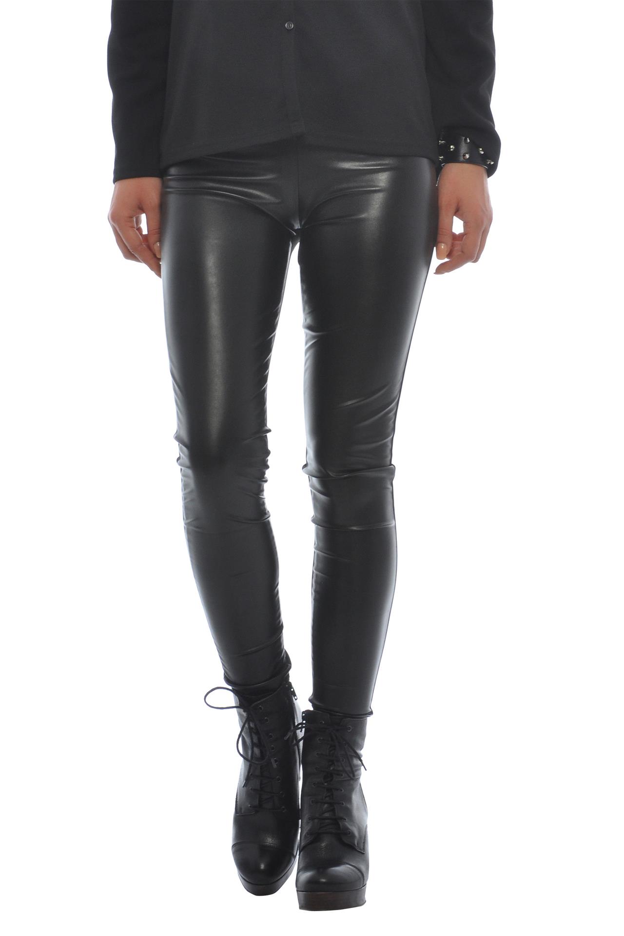 Poza Colanti Negru, Cu fata din piele ecologica - 015B [1]