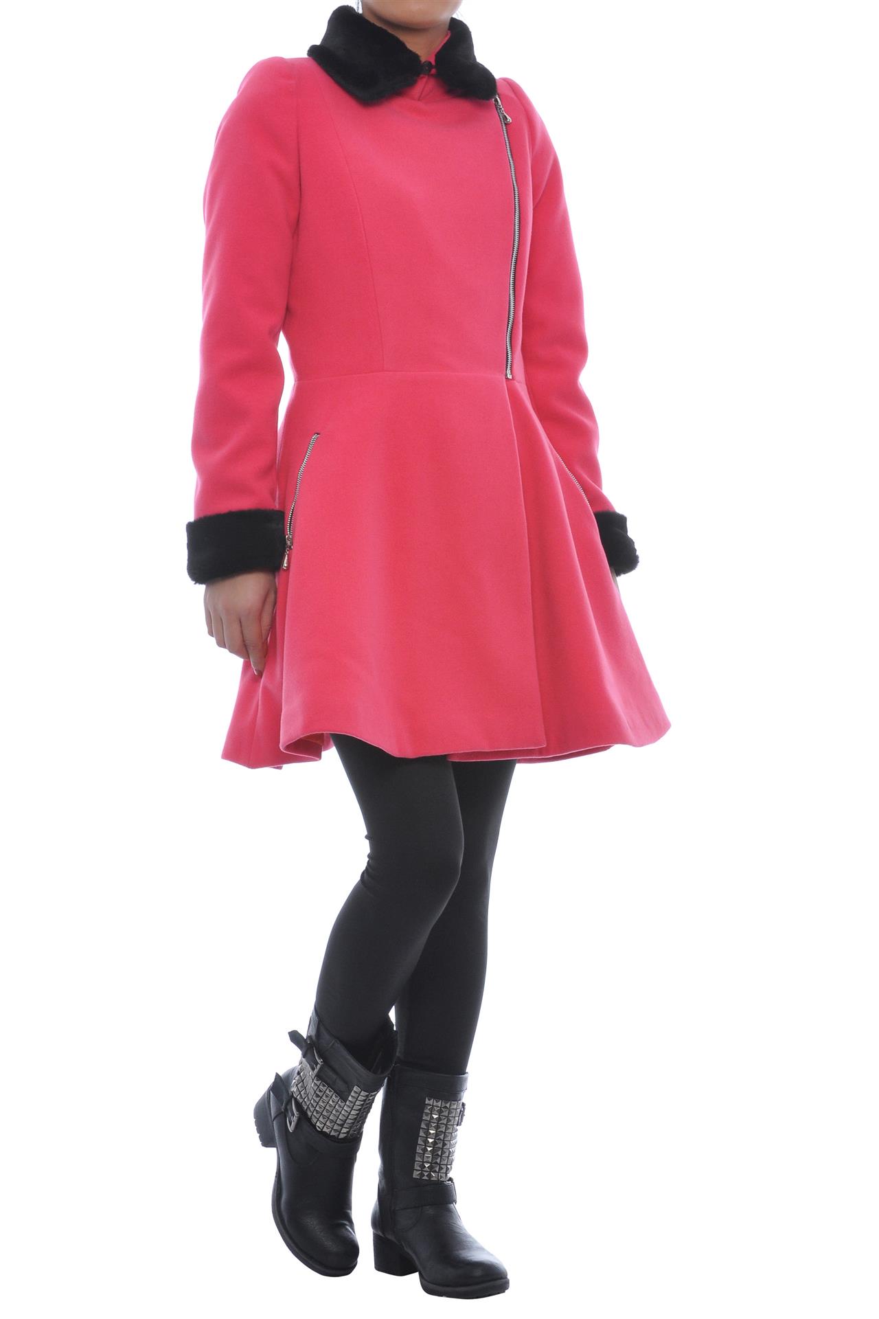 Poza Palton Casual, Clos, Corai - 204D [1]