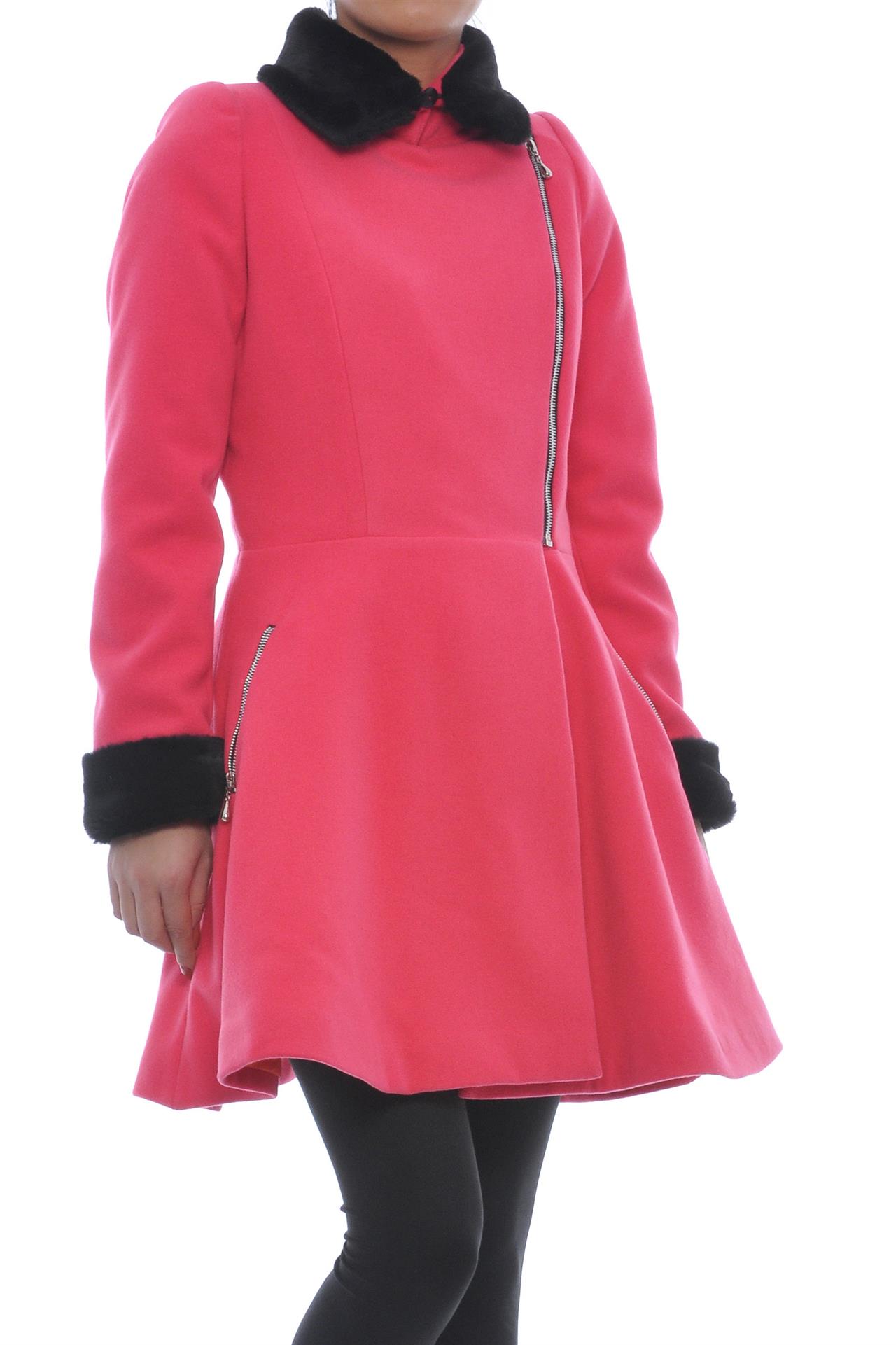 Poza Palton Casual, Clos, Corai - 204D [2]