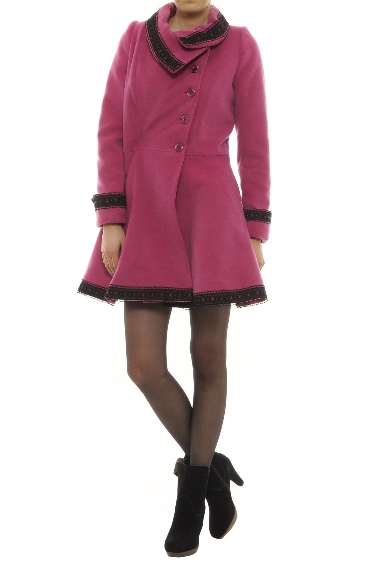 Poza Palton Casual, Clos, Roz - 204MM [1]