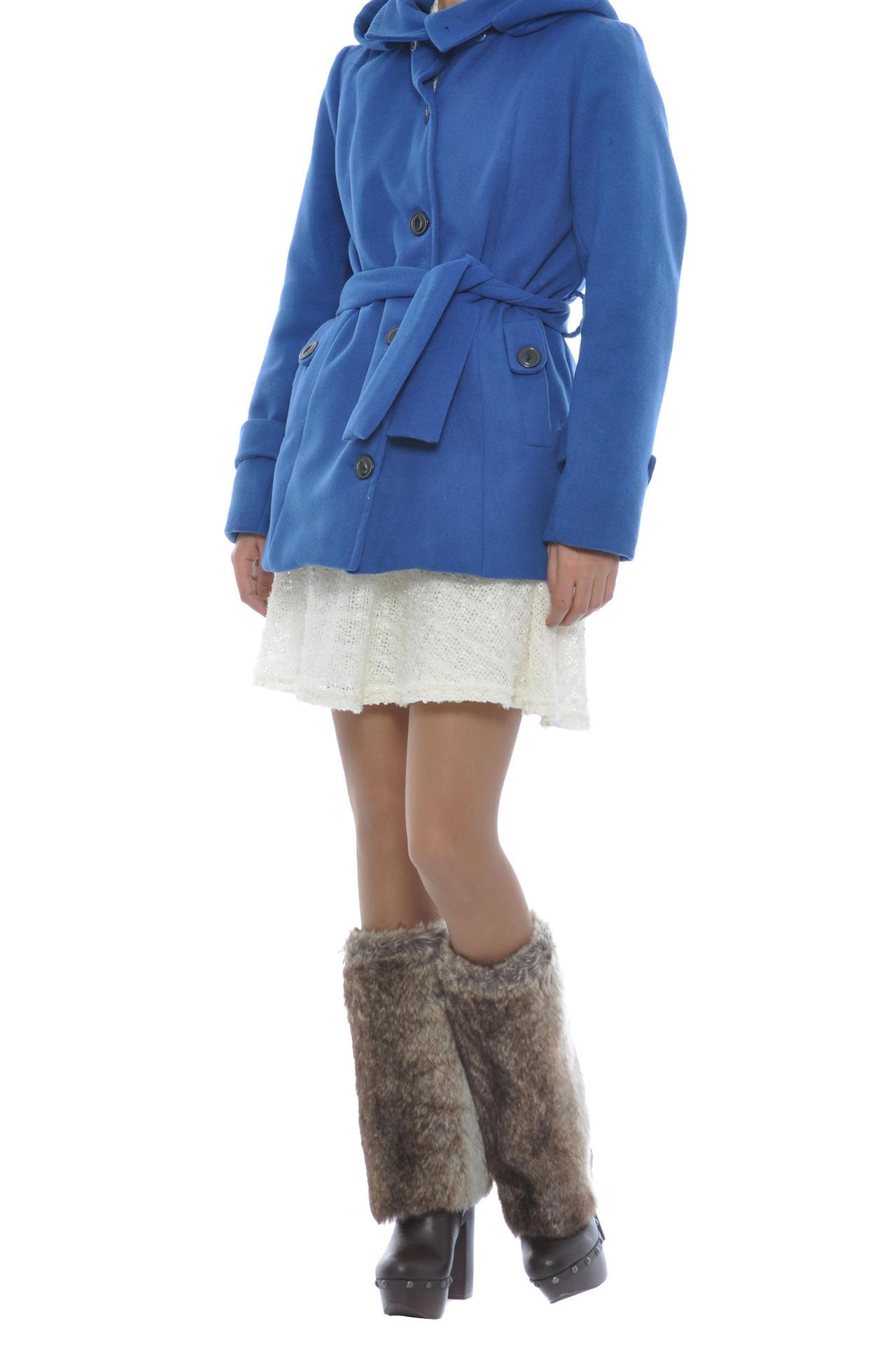 Poza Palton Casual, Albastru, Gluga - 296FFF [1]