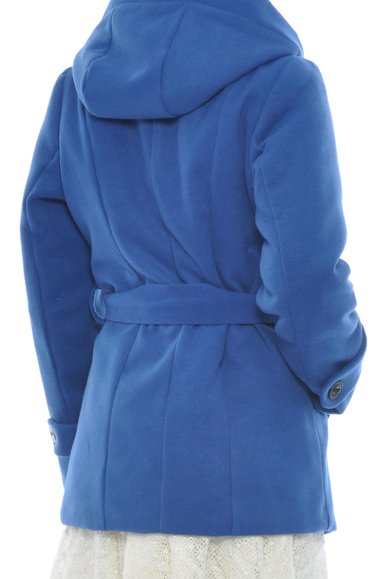Poza Palton Casual, Albastru, Gluga - 296FFF [2]