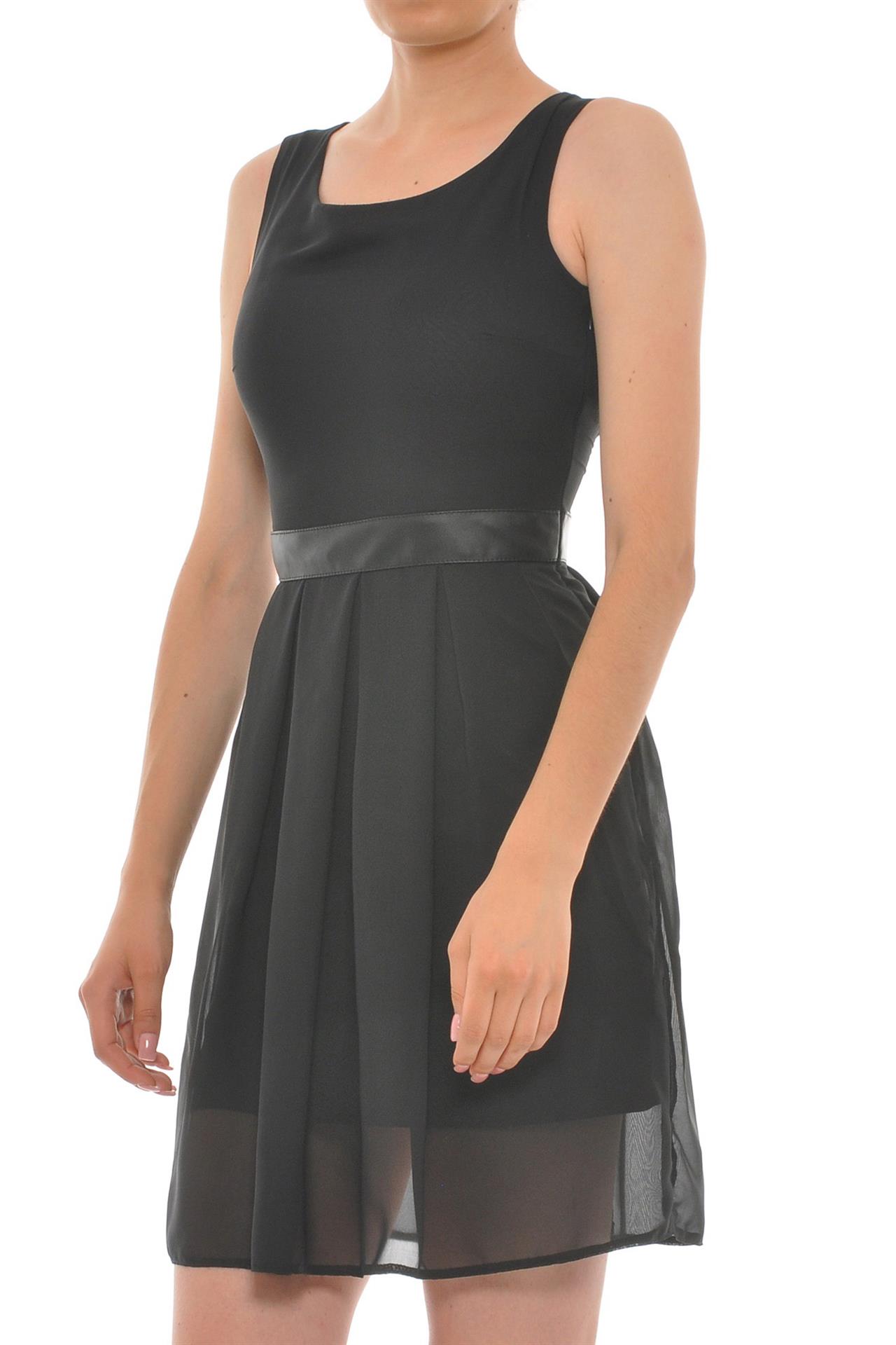 Poza Rochie Clos, Casual, Midi, Neagra, Piele, Cu spatele gol - 657CC [2]