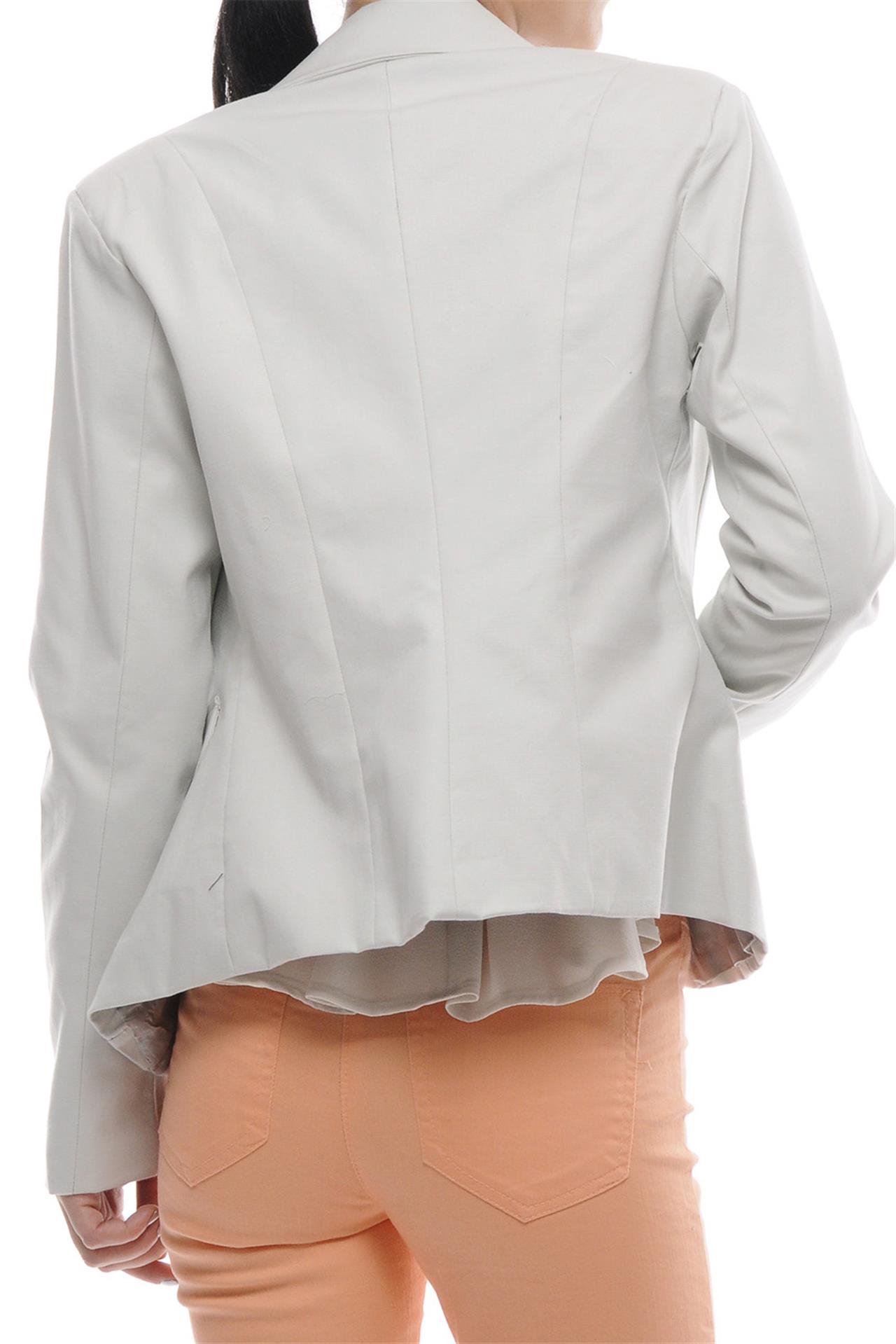 Poza Sacou Cambrat, Casual, Gri, bumbac, nasturi - 691D [2]