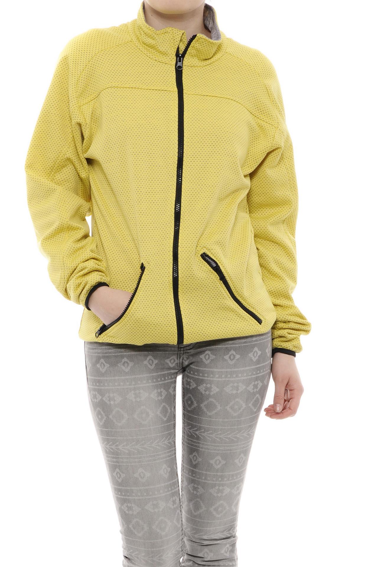 Poza Hanorac Galben, Cu fermoar, Texturat, Cu doua buzunare - 728GG [1]