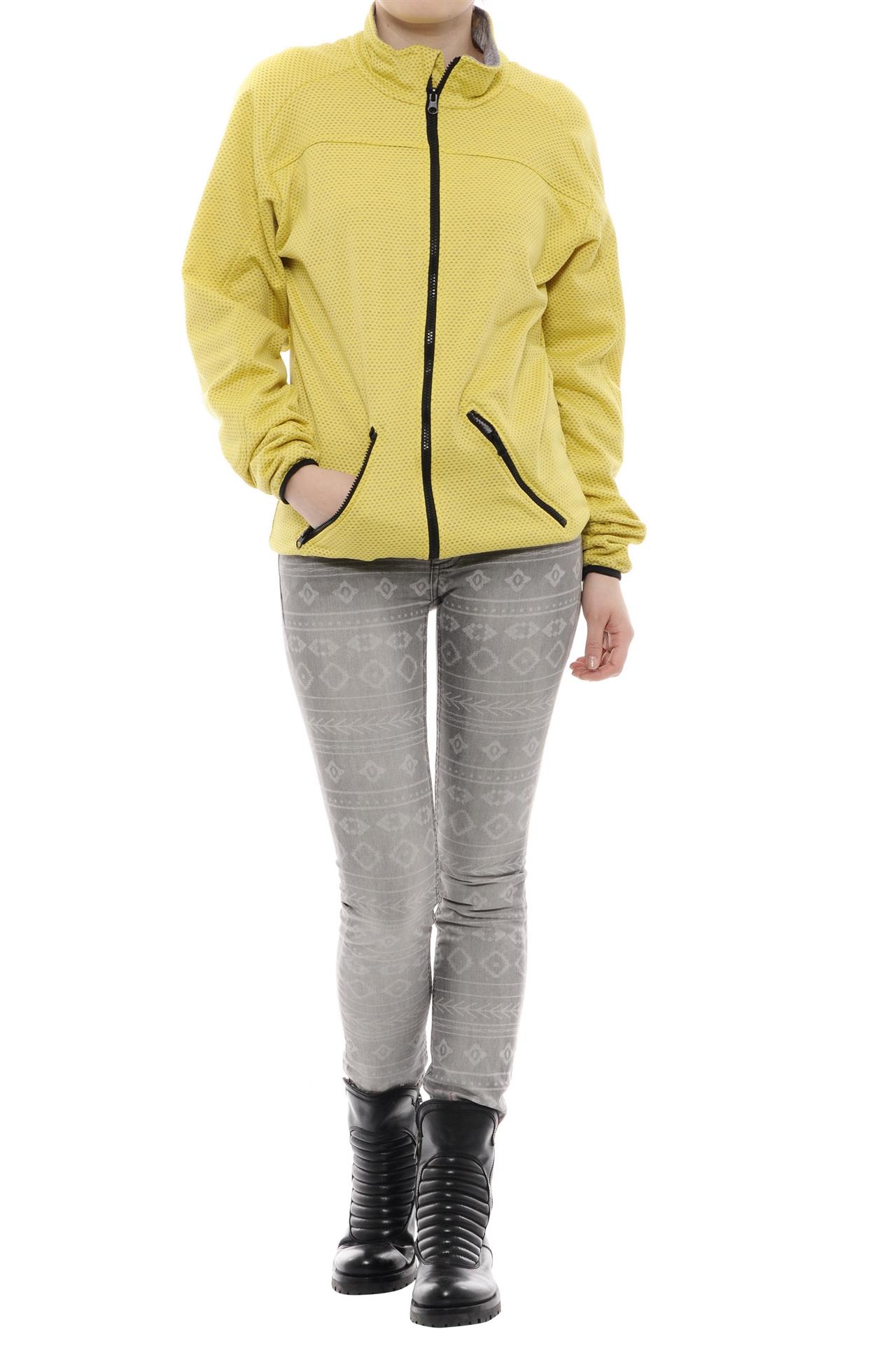 Poza Hanorac Galben, Cu fermoar, Texturat, Cu doua buzunare - 728GG [3]