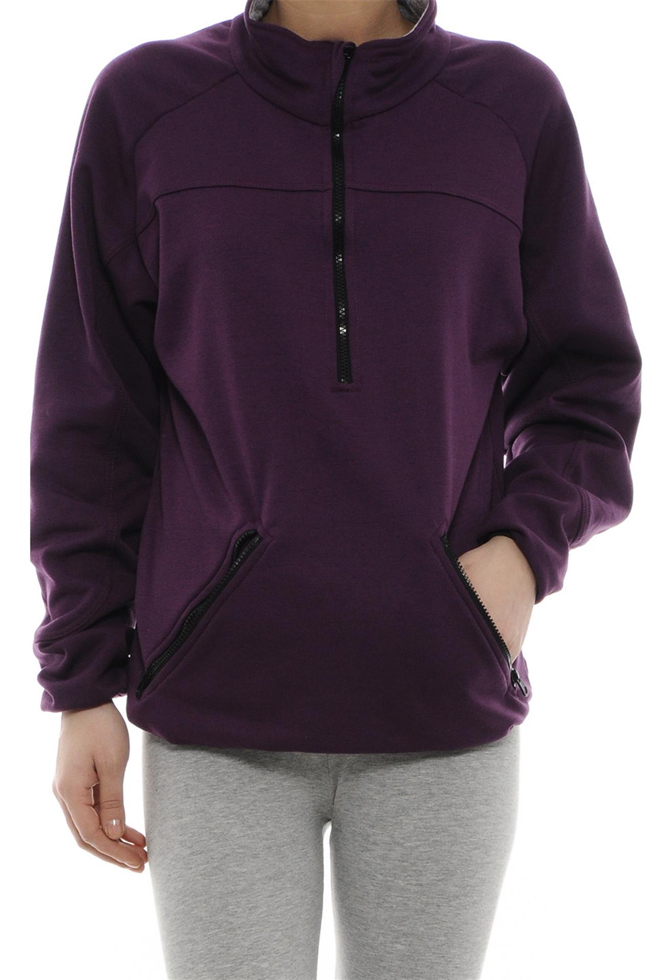 Poza Hanorac Mov, Cu fermoar, Cu doua buzunare - 728MM [2]