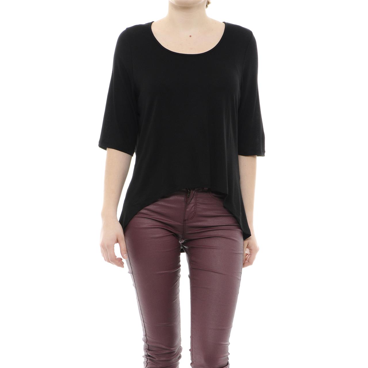 Poza Bluza Mai lunga la spate, Neagra - 731BB [1]