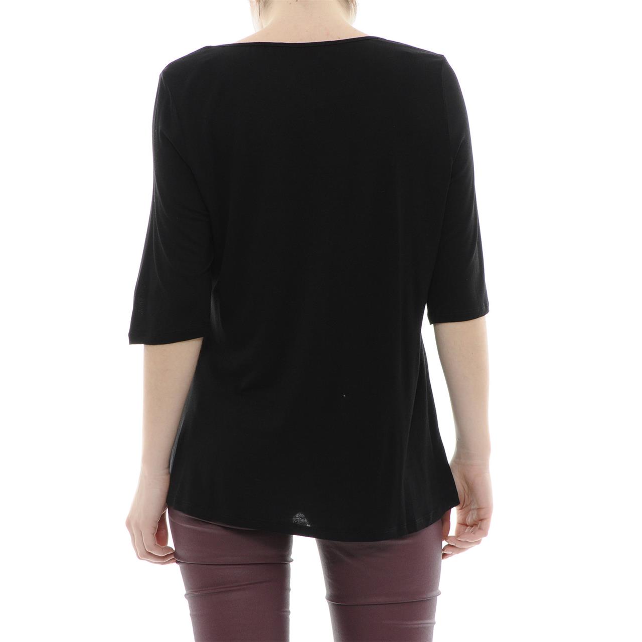 Poza Bluza Mai lunga la spate, Neagra - 731BB [3]