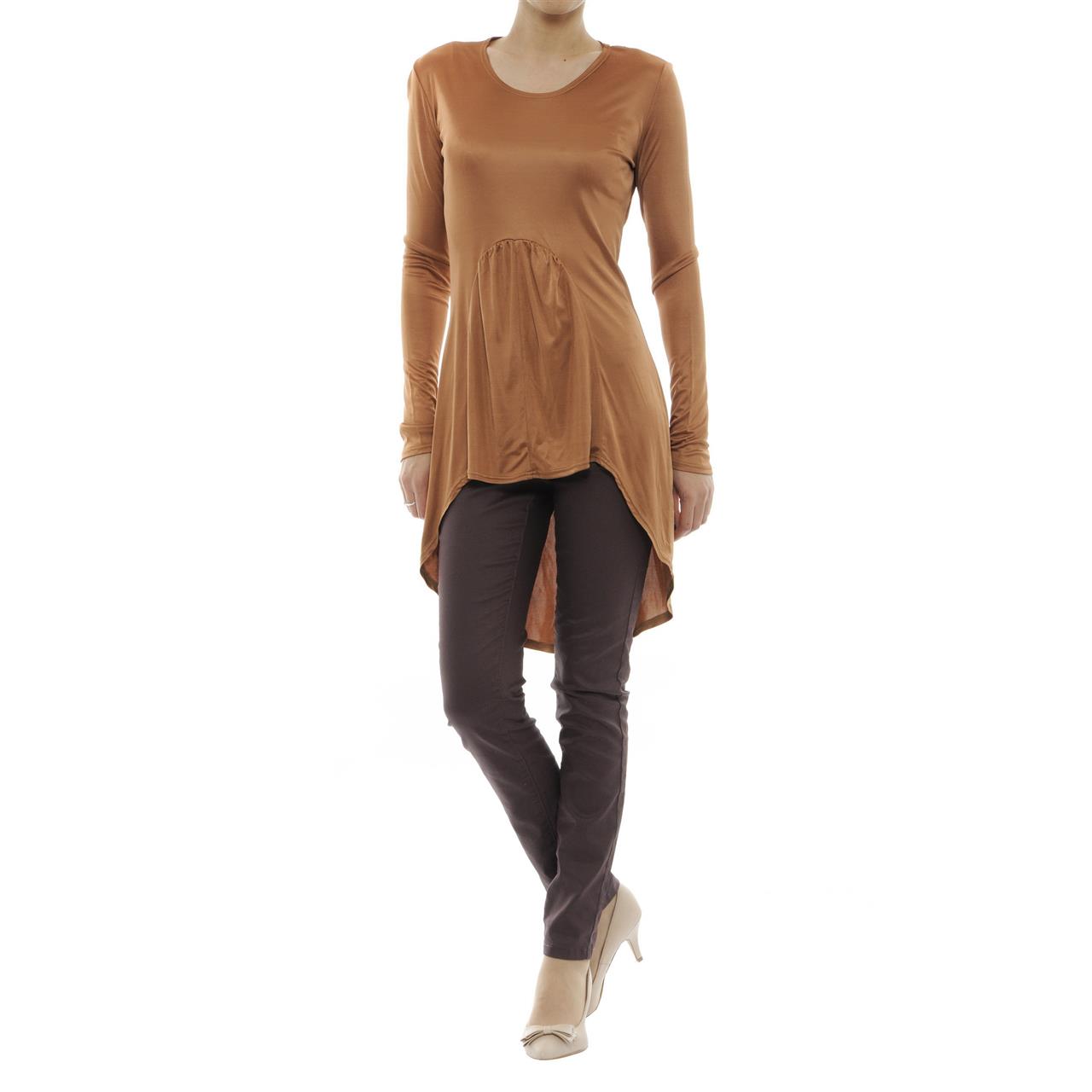 Poza Bluza Casual, Asimetrica, Maro, Maneca lunga - 747HH [3]