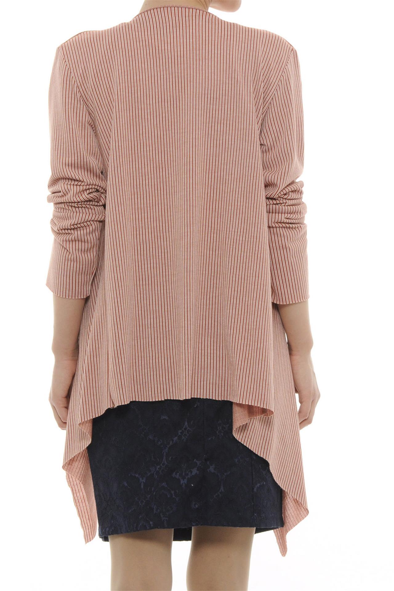 Poza Cardigan Asimetric, Alb/Maro - 750MM [3]