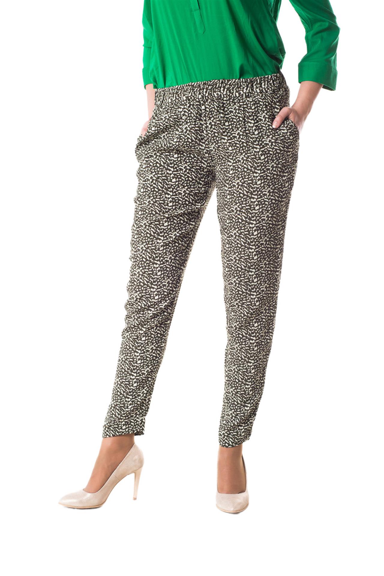 Poza Pantalon Casual, Conic, Verde, Vascoza, Pestrit, Cu buzunare - 779E [1]