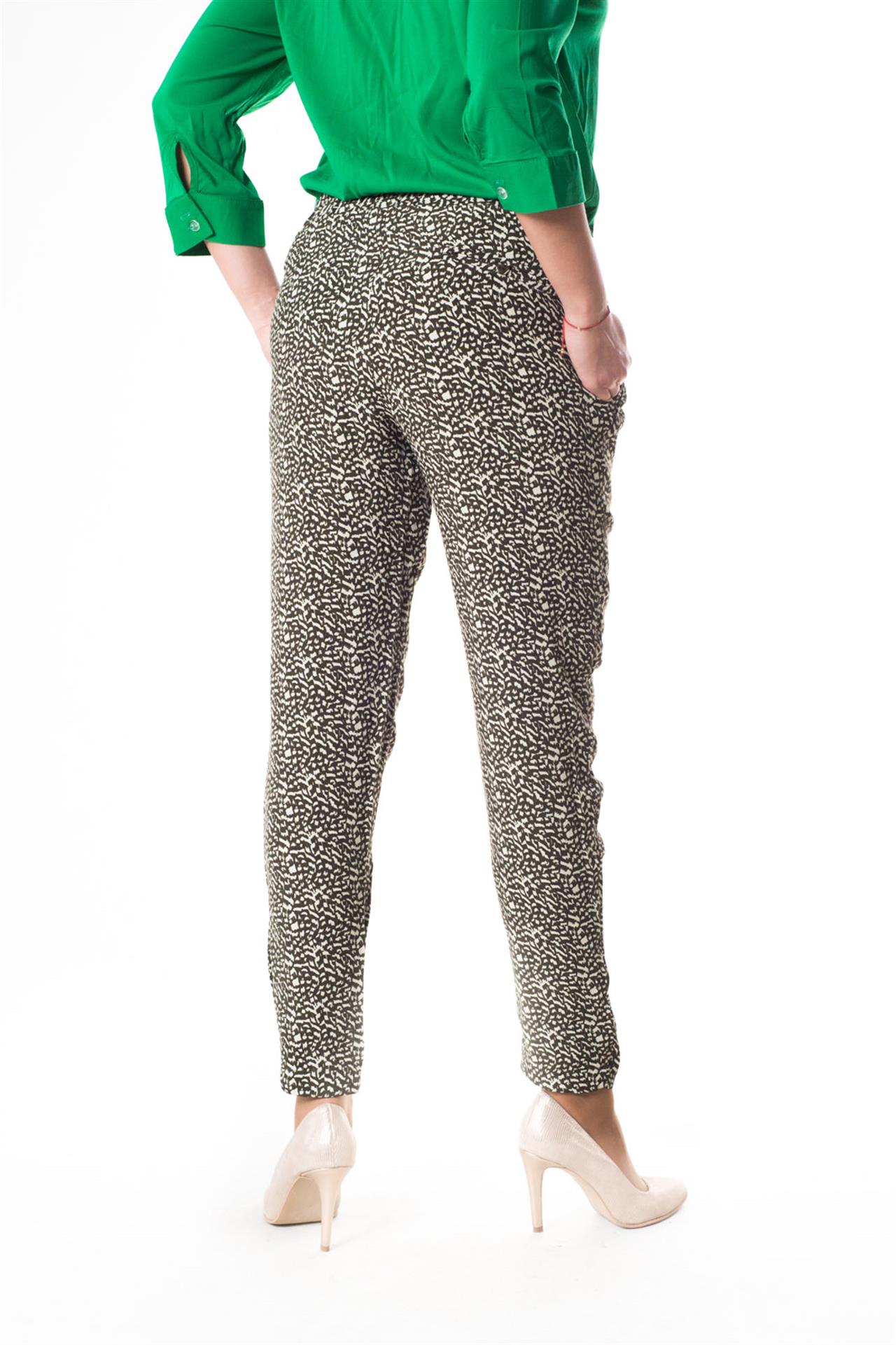 Poza Pantalon Casual, Conic, Verde, Vascoza, Pestrit, Cu buzunare - 779E [3]