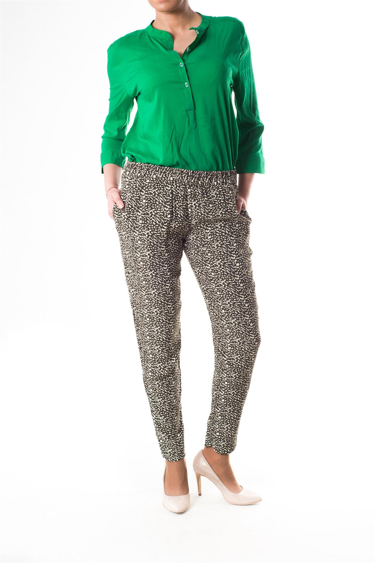 Poza Pantalon Casual, Conic, Verde, Vascoza, Pestrit, Cu buzunare - 779E [4]