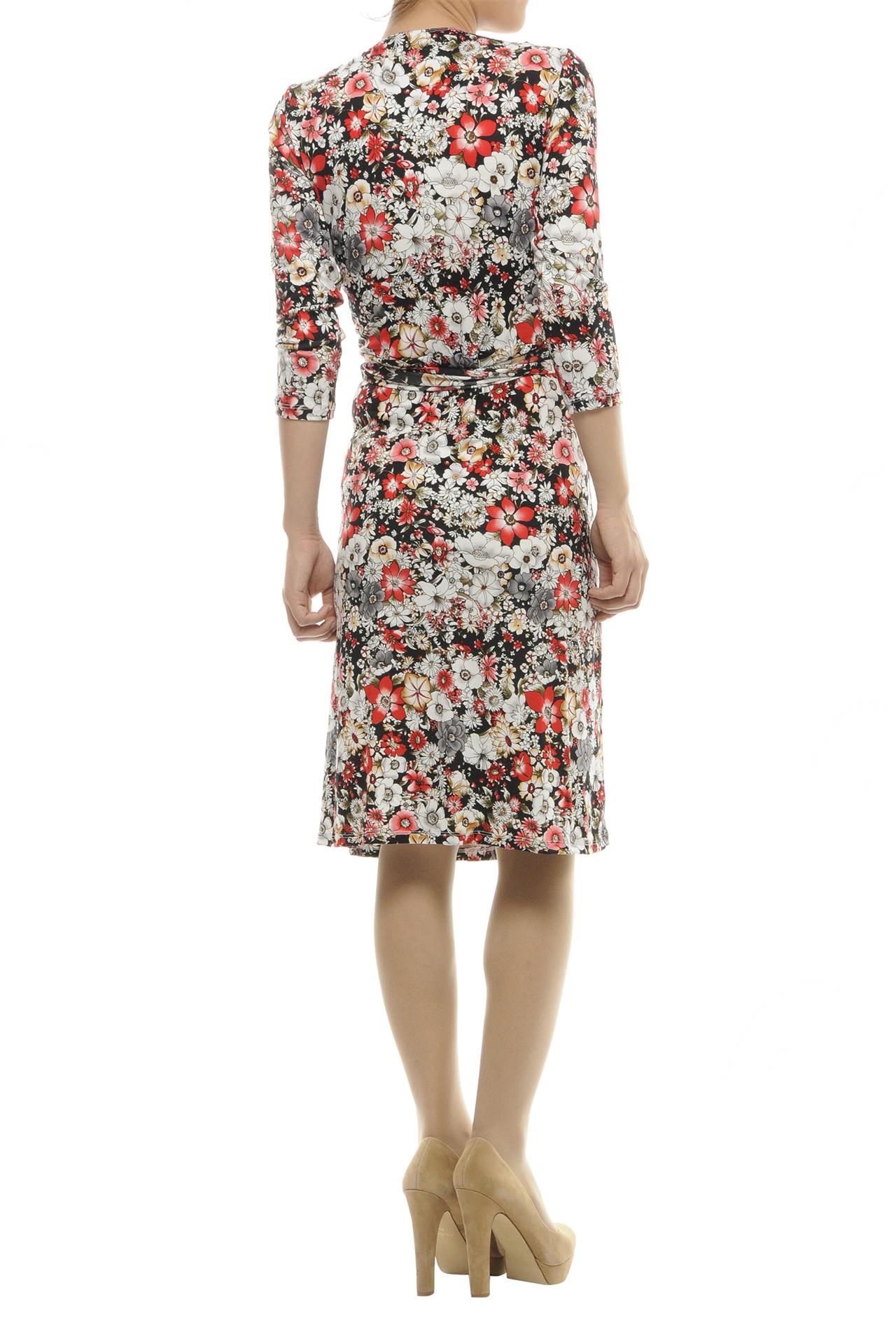 Poza Rochie Alb/Rosu, Floral - 816B [2]
