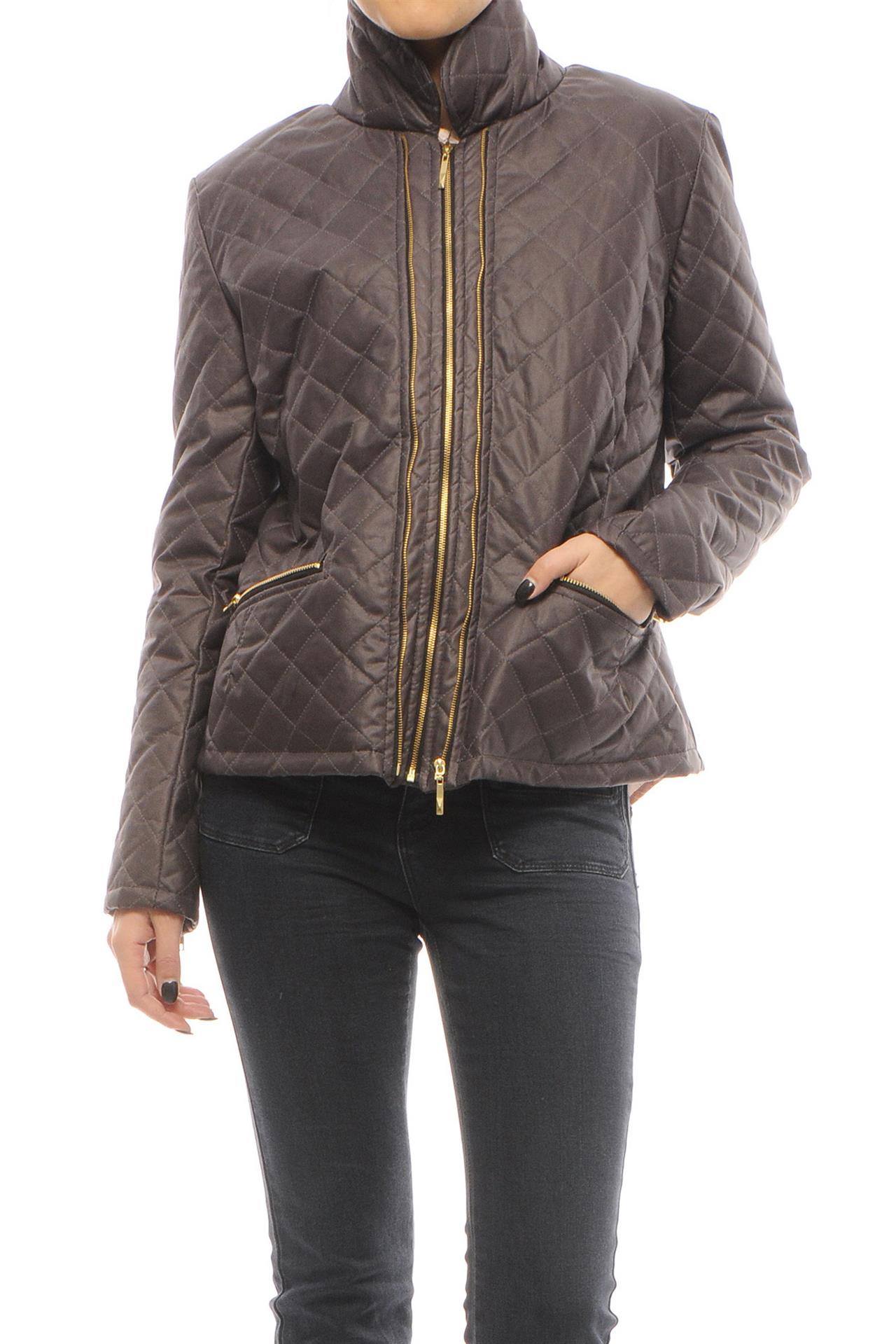 Poza Geaca Piele sintetica, Fara gluga, Cu fermoar, Visiniu - 840J [1]