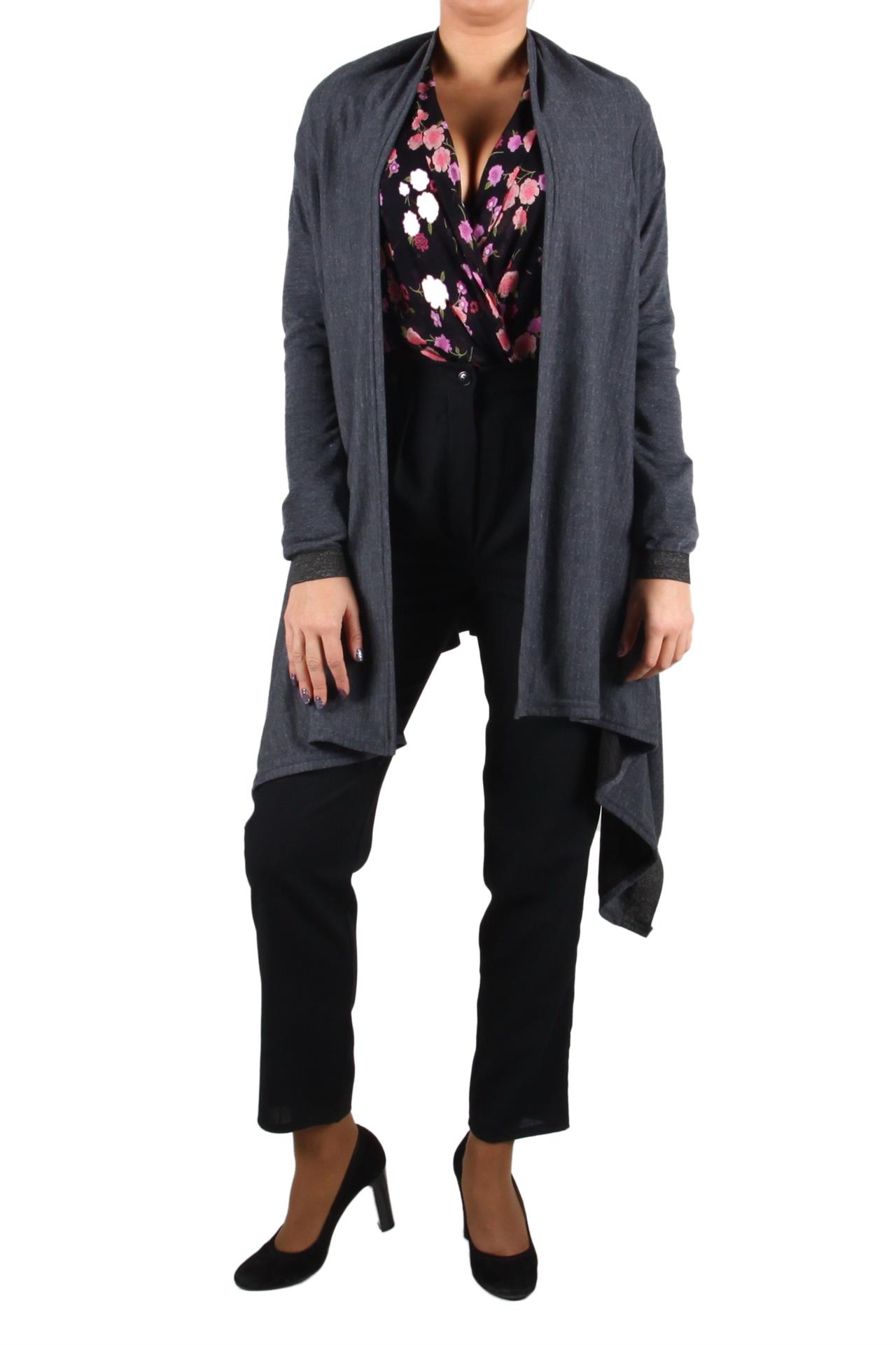 Poza Cardigan Larg, Casual, Fara nasturi, Gri, Tricot - 860C [1]