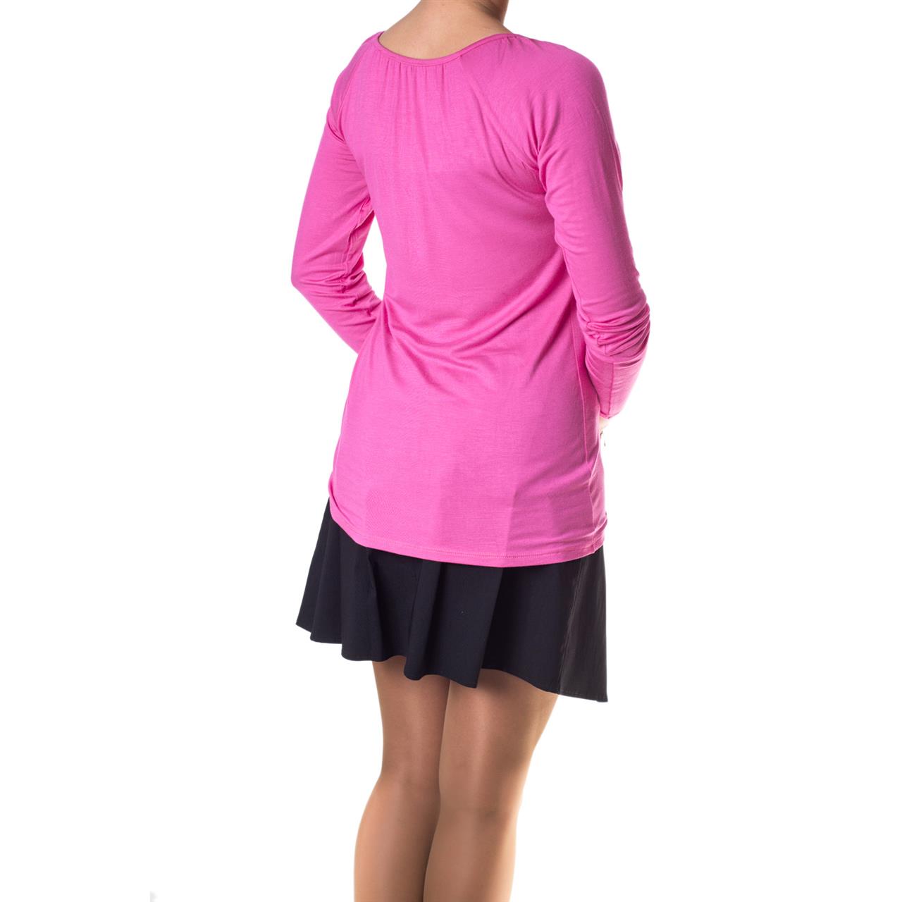 Poza Bluza Casual, Ciclam, Maneca lunga - 872E [2]