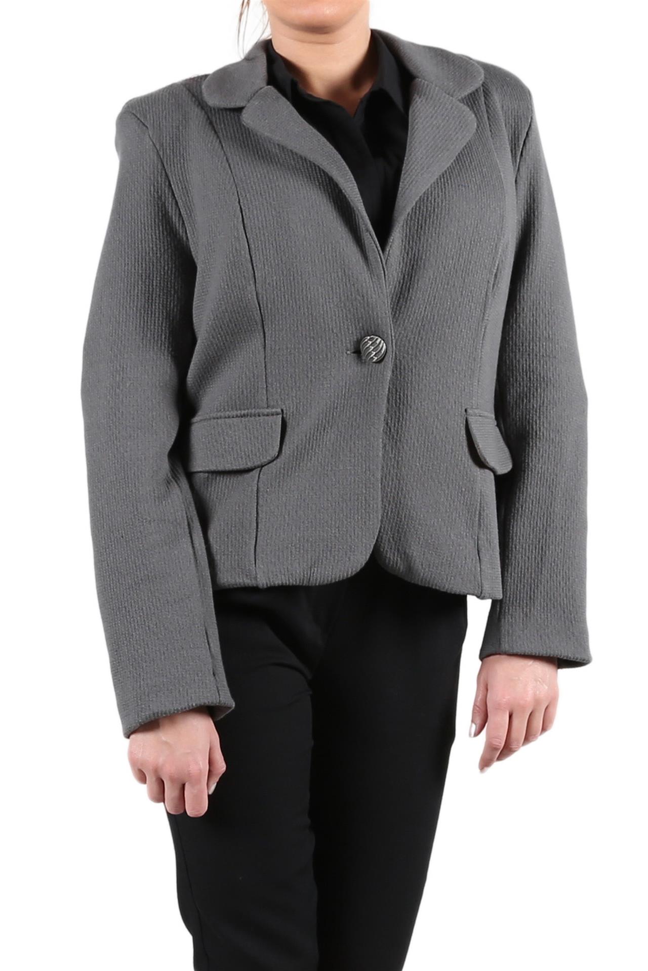 Poza Sacou Cambrat, Office, Gri, poliester, nasturi - 933L [1]