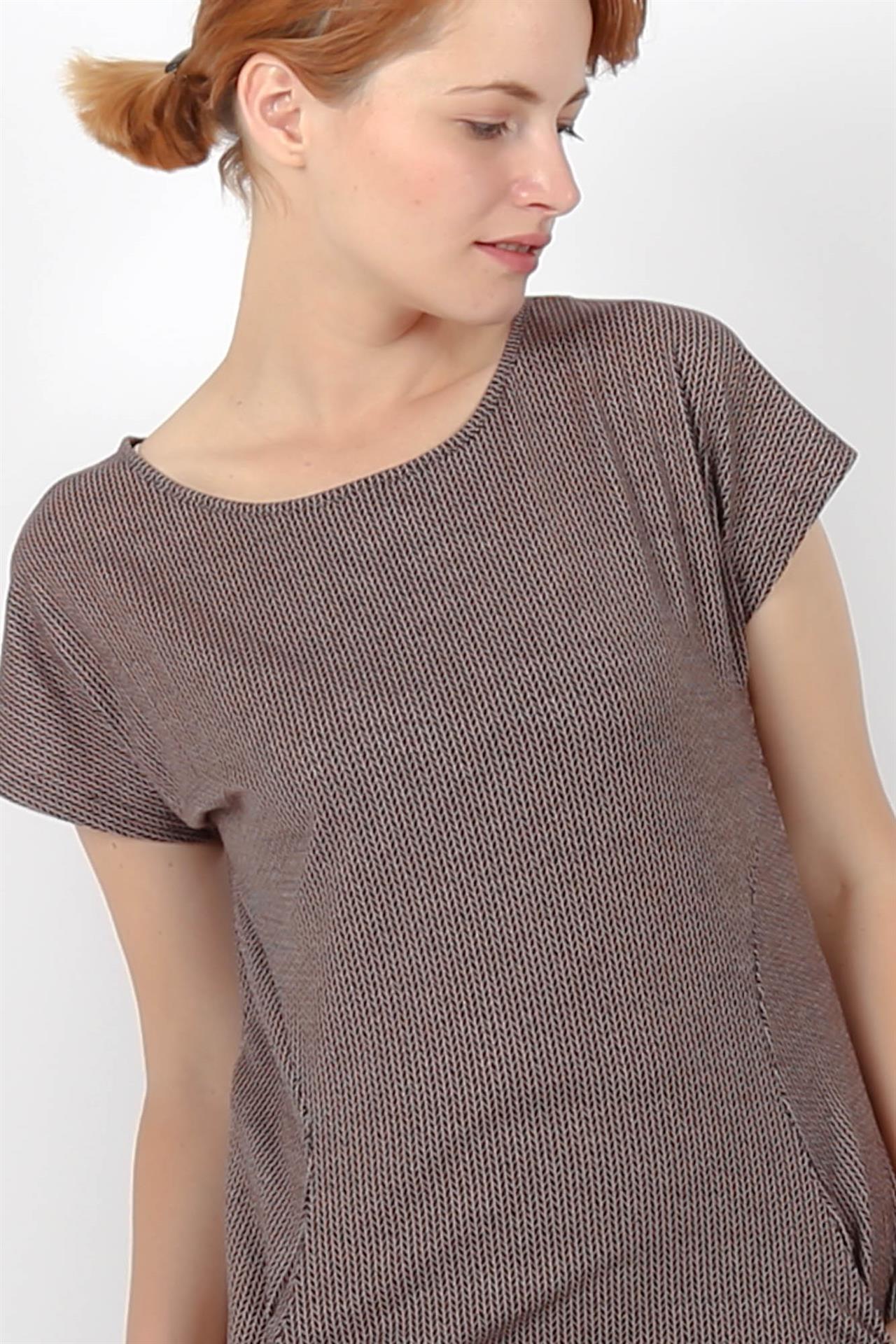Poza Rochie Street Drept, Casual, Midi, Bordo, Maneca scurta, Picatele, Cu buzunare - CC003 [5]