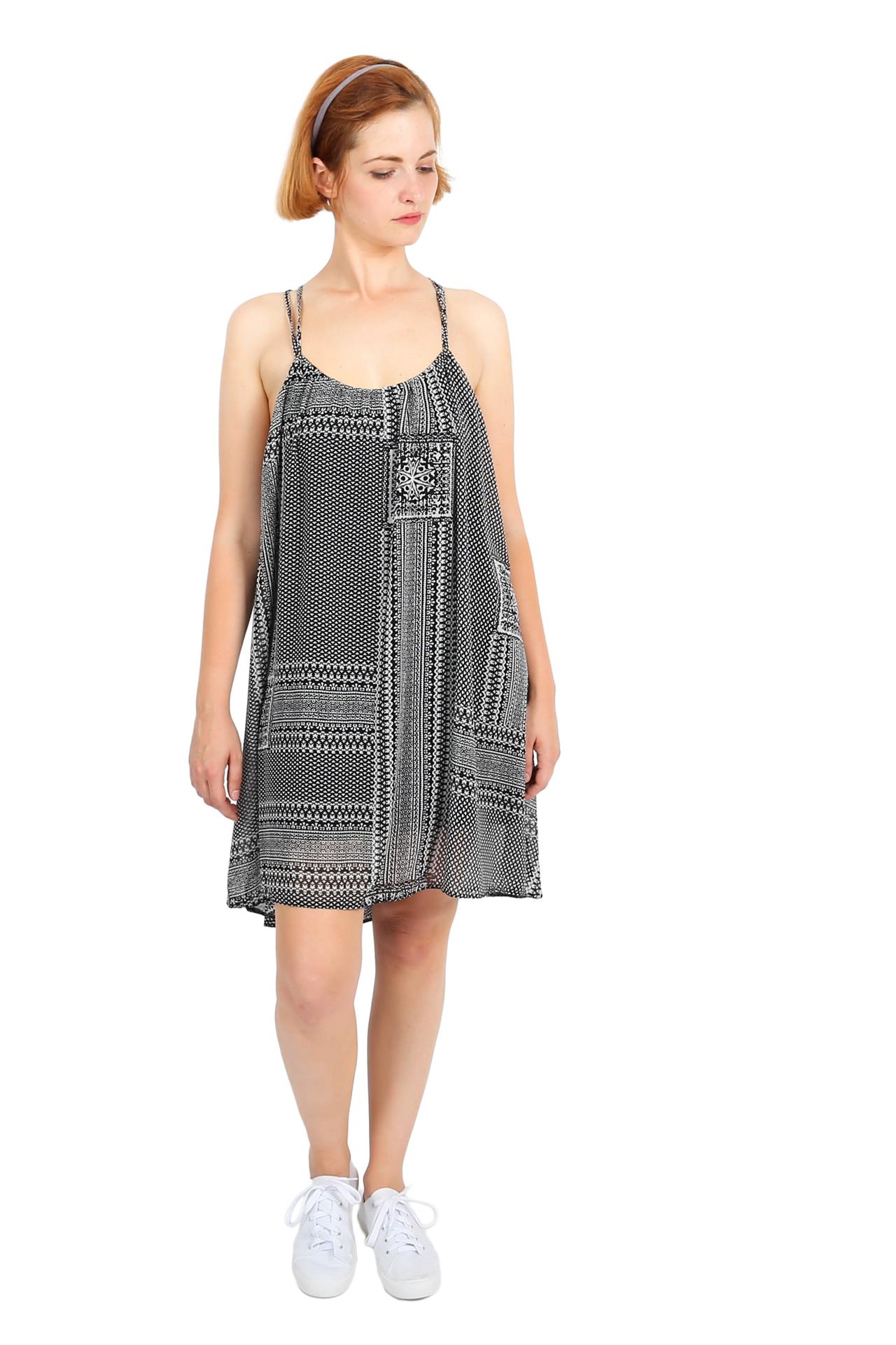 Poza Rochie Summer Party Clos, Casual, Midi, Alb/Gri, Captuseala Tricot, Abstract - CC007 [1]