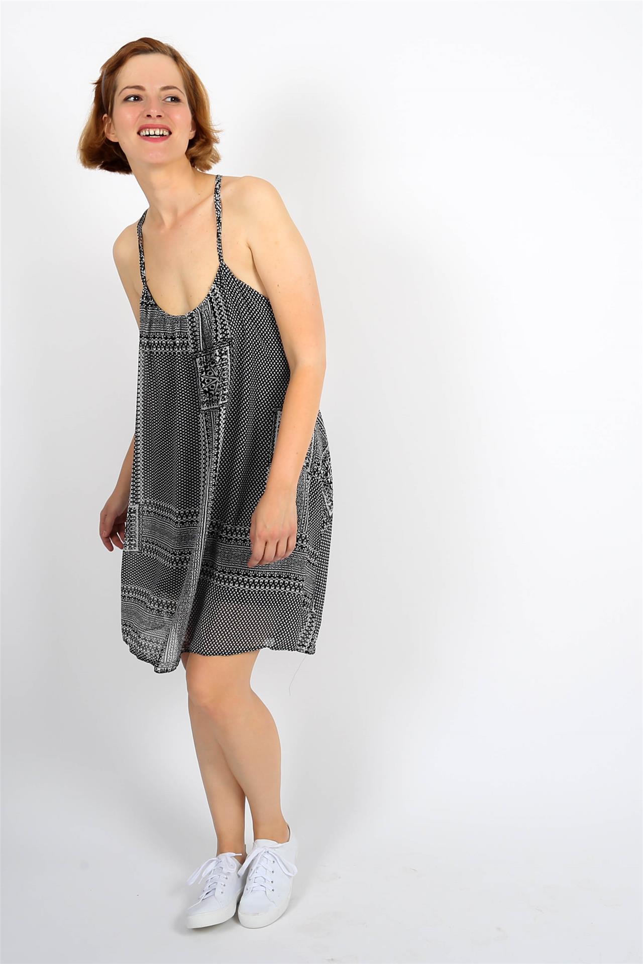 Poza Rochie Summer Party Clos, Casual, Midi, Alb/Gri, Captuseala Tricot, Abstract - CC007 [2]