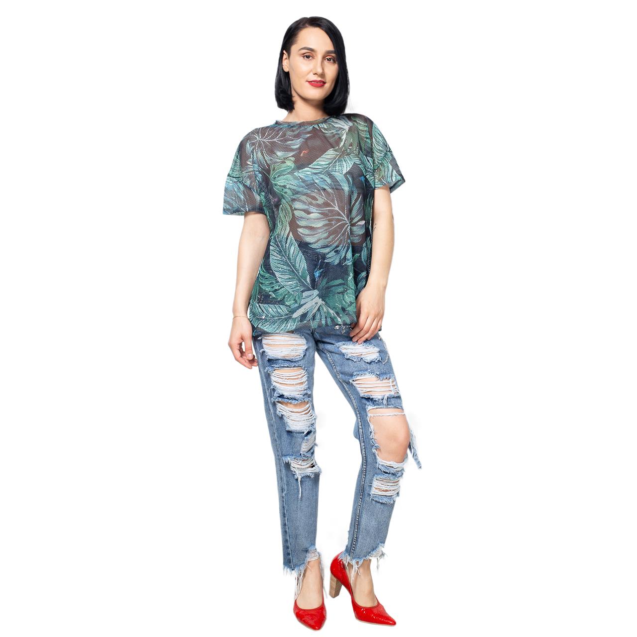 Poza Bluza De zi, Casual, Multicolor, Maneca scurta, Polyester - CC022C [3]